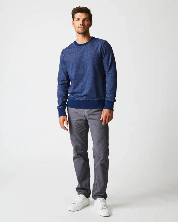 Sweaters and Sweatshirts Men Billy Reid Indigo Terry Sweatshirt Dark Indigo