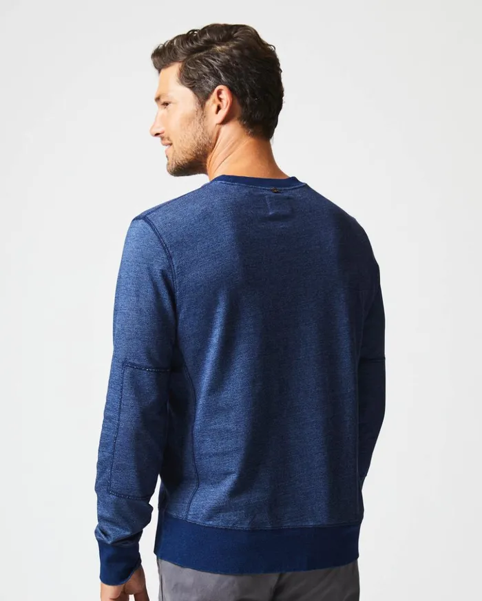 Sweaters and Sweatshirts Men Billy Reid Indigo Terry Sweatshirt Dark Indigo