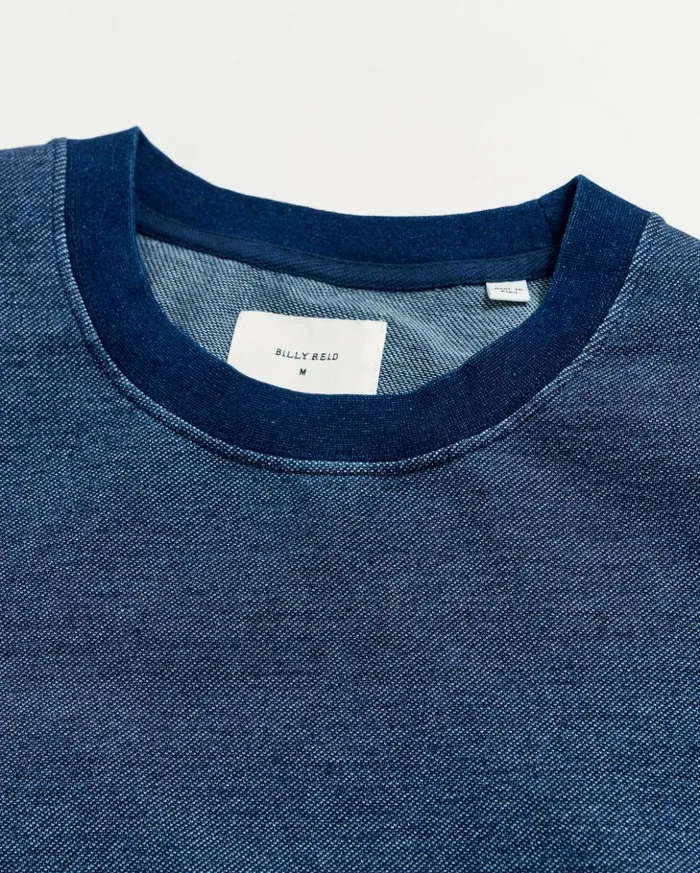 Sweaters and Sweatshirts Men Billy Reid Indigo Terry Sweatshirt Dark Indigo