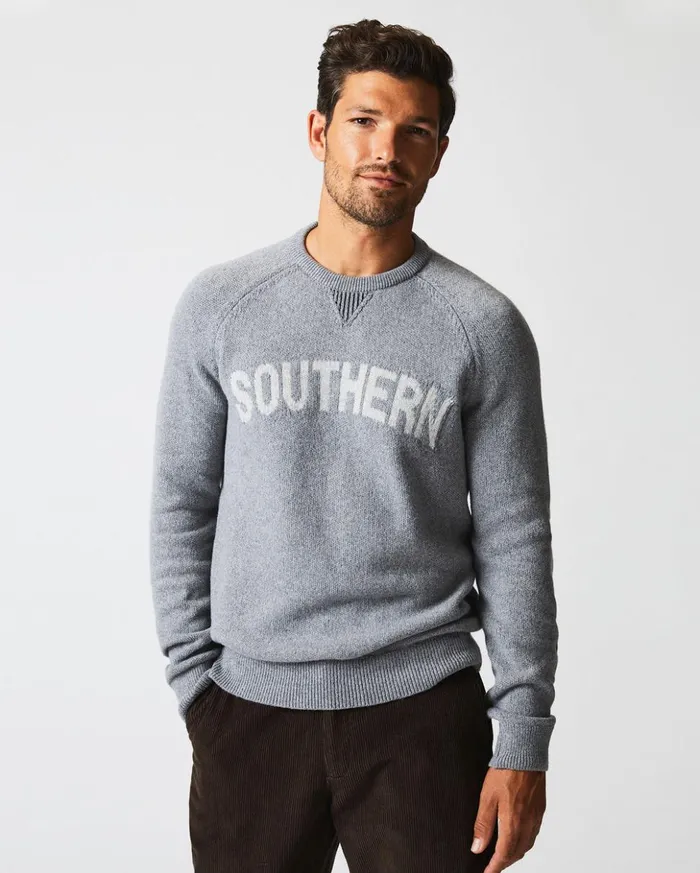 Sweaters and Sweatshirts Men Billy Reid Southern Sweater Grey