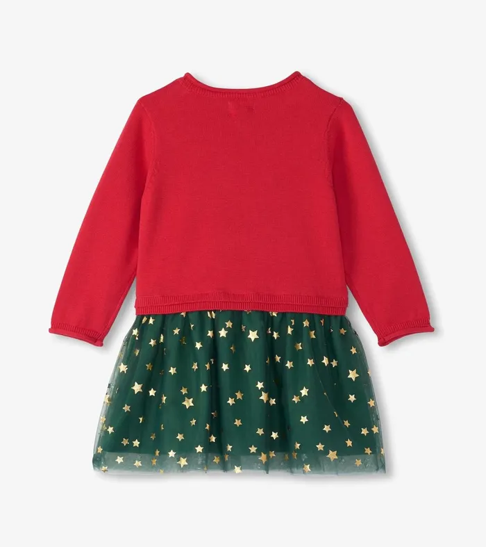 Sweaters Baby and Toddler Hatley Baby and Toddler Holiday Reindeer Drop Waist Sweater Dress