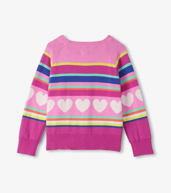 Sweaters Girls Hatley Girls Rainbow Heart Sweater