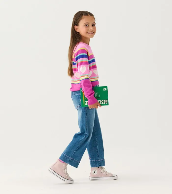 Sweaters Girls Hatley Girls Rainbow Heart Sweater