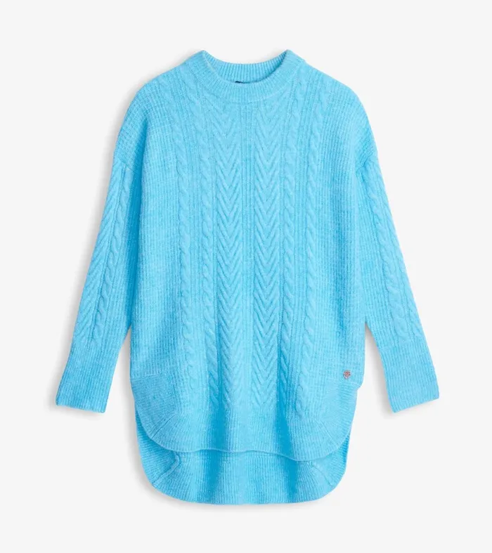 Sweaters Women Hatley Cable Knit Tunic 8211 Sky Blue