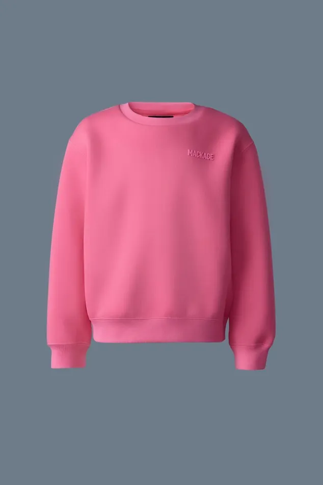 Sweatshirts and Sweatpants Kids Mackage SAWYERT Doubleface Jersey Sweatshirt For Toddlers 26 Years Bright Pink