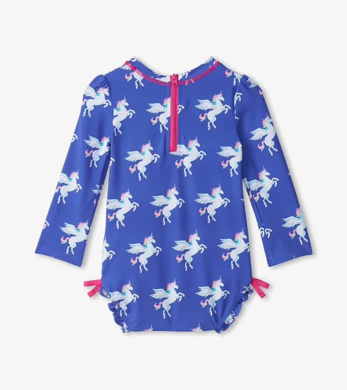 Swimwear Baby and Toddler Hatley Baby Girls Dazzling Unicorn Rashguard Swimsuit