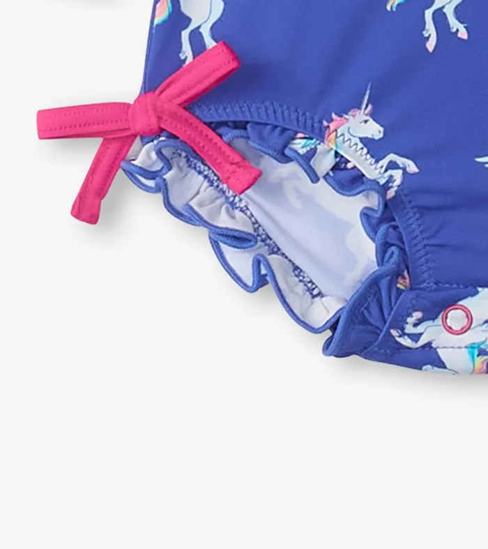 Swimwear Baby and Toddler Hatley Baby Girls Dazzling Unicorn Rashguard Swimsuit