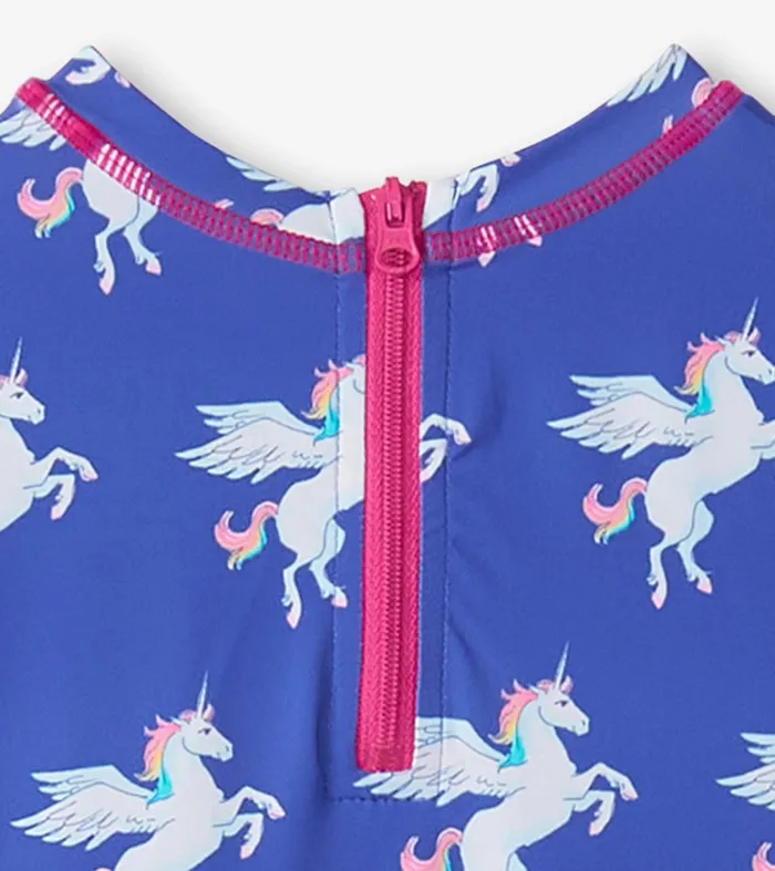 Swimwear Baby and Toddler Hatley Baby Girls Dazzling Unicorn Rashguard Swimsuit