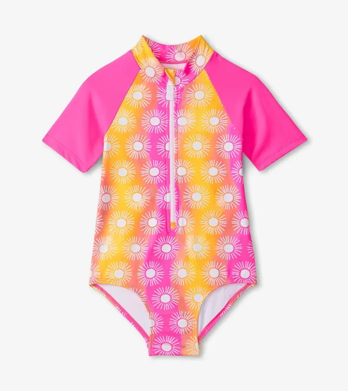 Swimwear Girls Hatley Girls Sunshine OnePiece Rashguard