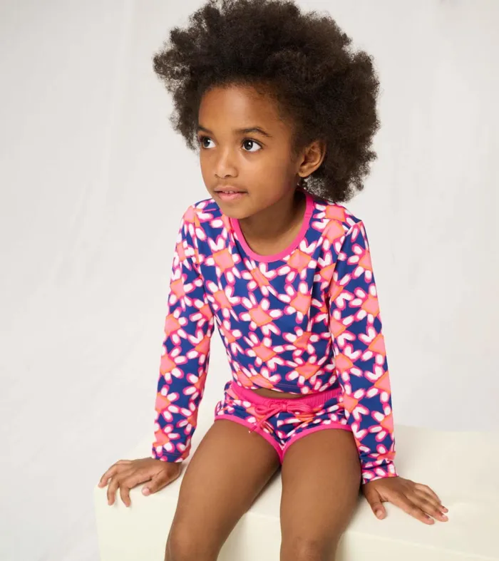Swimwear Girls Hatley Shibori Flowers Cross Over Coverup