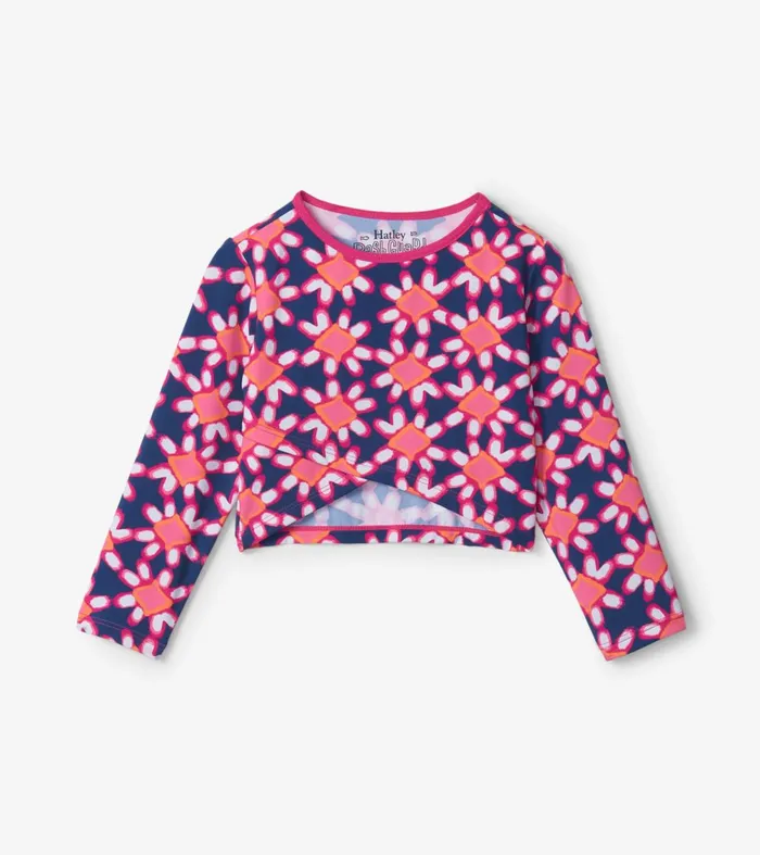 Swimwear Girls Hatley Shibori Flowers Cross Over Coverup