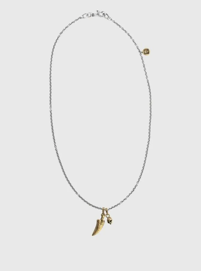 TREX TOOTH AND SKULL PENDANT NECKLACE No Color Accessories John Varvatos Jewelry