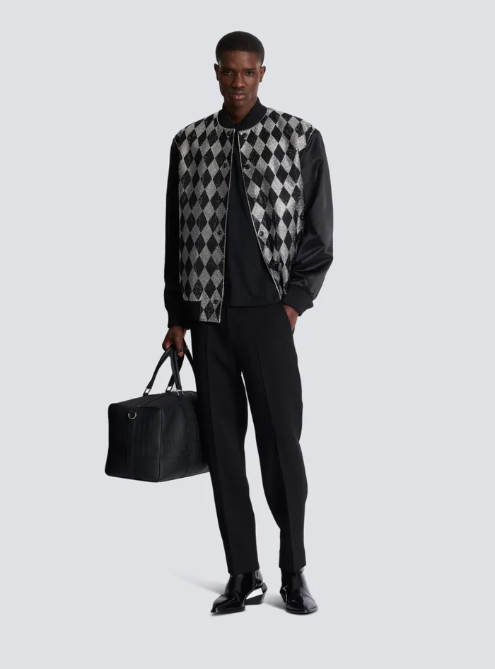 Tshirt With Embroidery On The Neckline Black Men Balmain TShirts