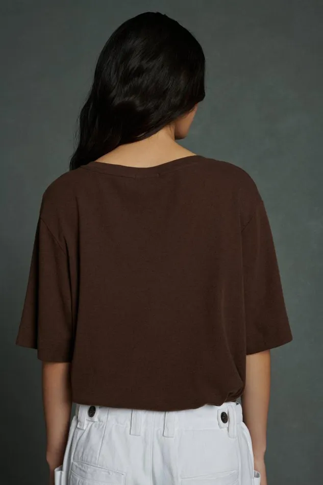 TShirts and Sweatshirts Women Soeur ALICIA TEESHIRT Dark Brown