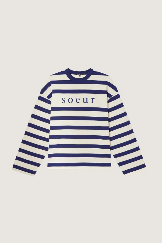 TShirts and Sweatshirts Women Soeur ARCHIE TEESHIRT Offwhitenavy