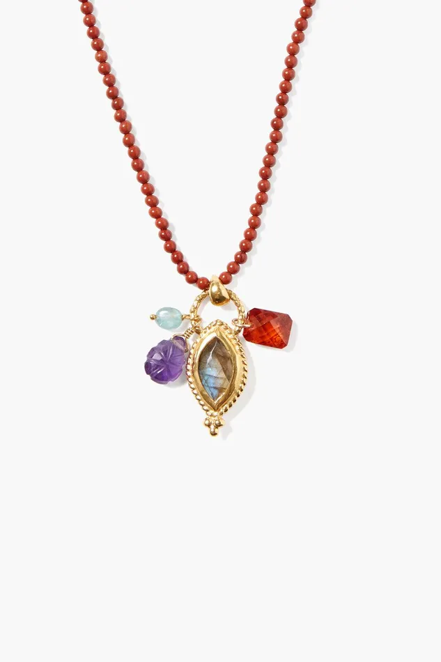 Tavi Charm Necklace Red Jasper Mix Women Chan Luu Necklaces
