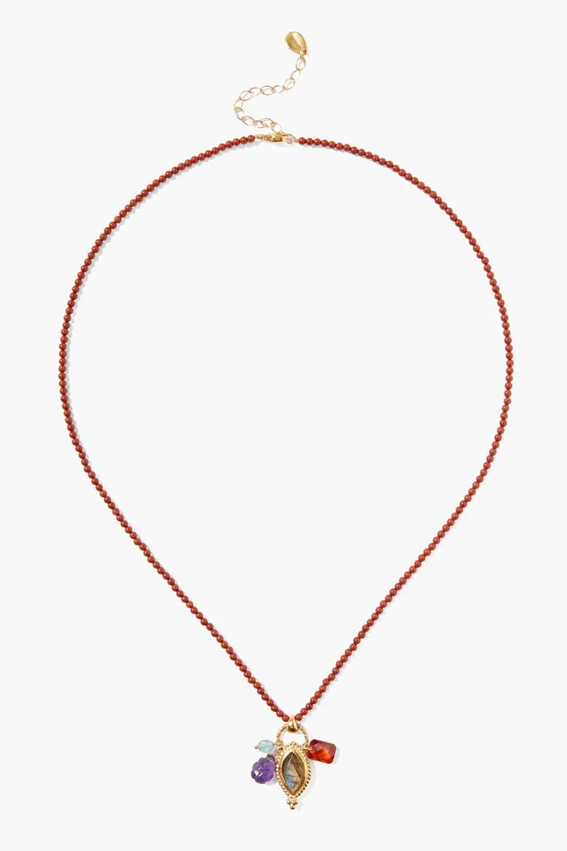 Tavi Charm Necklace Red Jasper Mix Women Chan Luu Necklaces
