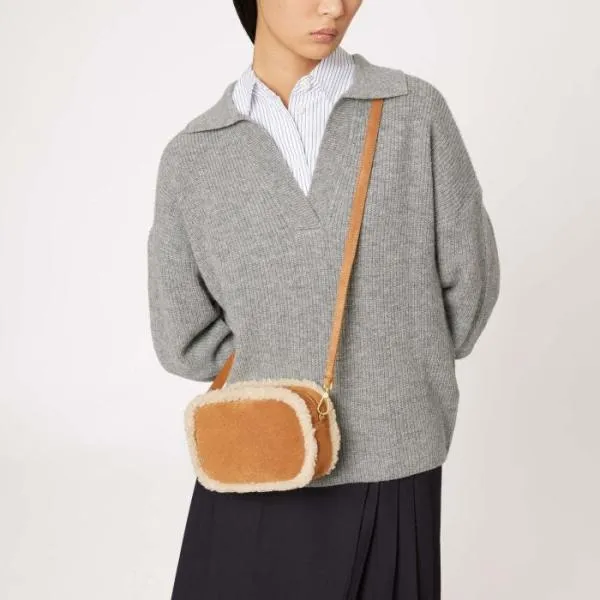 Tebe Eco Shearling Small Naturalcuir Women Coccinelle Crossbody Bags