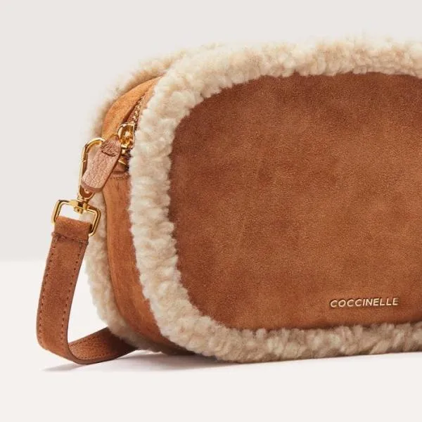 Tebe Eco Shearling Small Naturalcuir Women Coccinelle Crossbody Bags