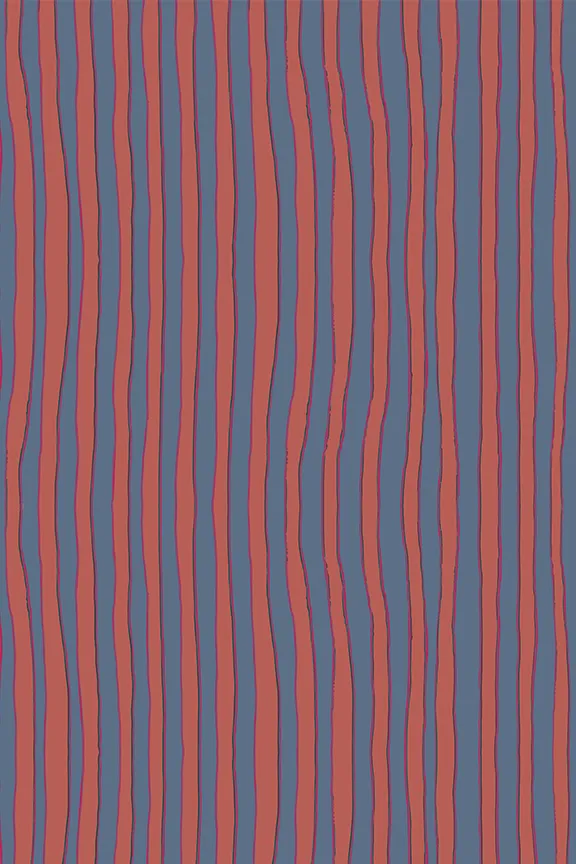 The Family Martin Shop Natalie Martin MARLIEN DRESS KIDS Batik Stripe Blood Orange