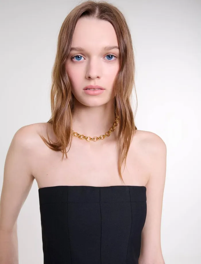 Tops and Shirts Women Maje Bustier Top With Basque Black
