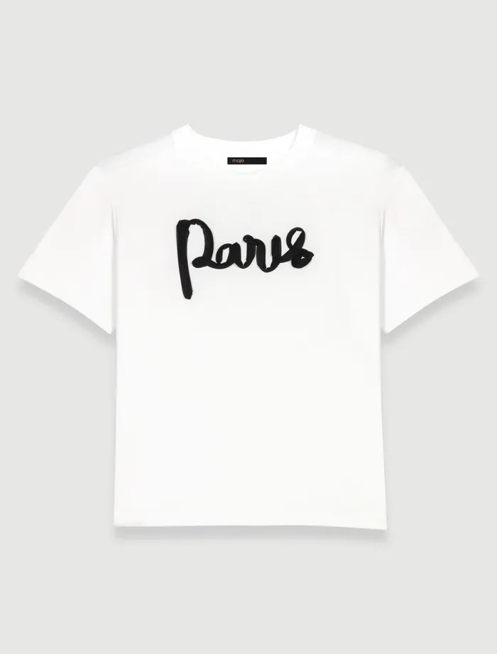 Tops and Shirts Women Maje Cotton TShirt White
