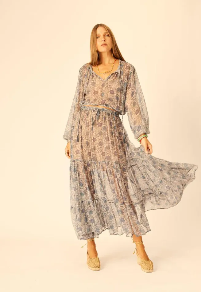 Tops Shop Natalie Martin AMELIA TOP Snowflake Sea