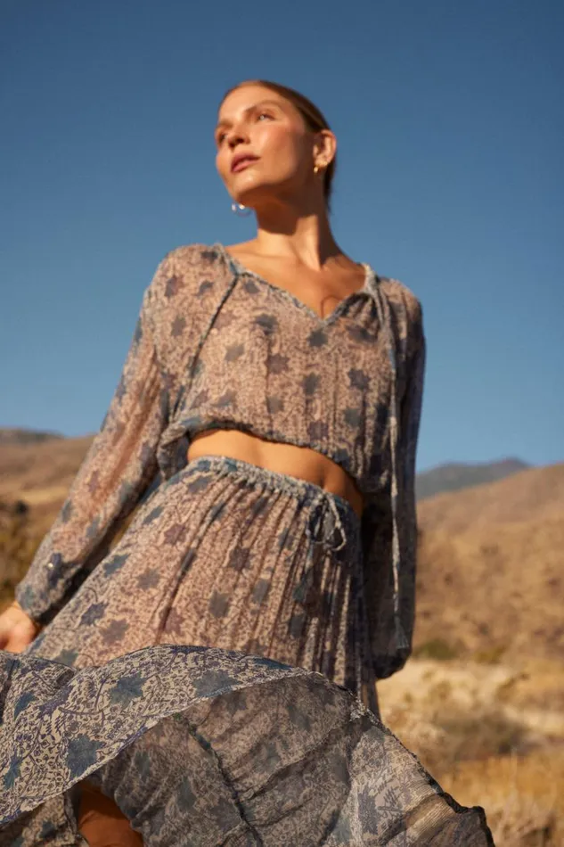 Tops Shop Natalie Martin AMELIA TOP Snowflake Sea