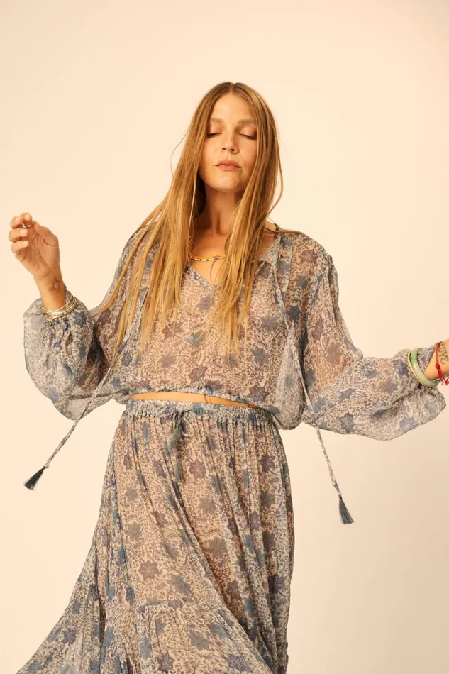 Tops Shop Natalie Martin AMELIA TOP Snowflake Sea