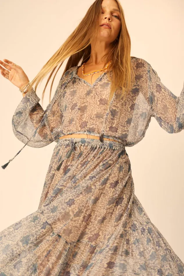Tops Shop Natalie Martin AMELIA TOP Snowflake Sea