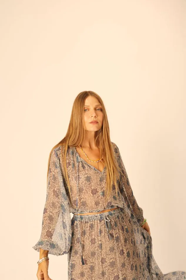 Tops Shop Natalie Martin AMELIA TOP Snowflake Sea