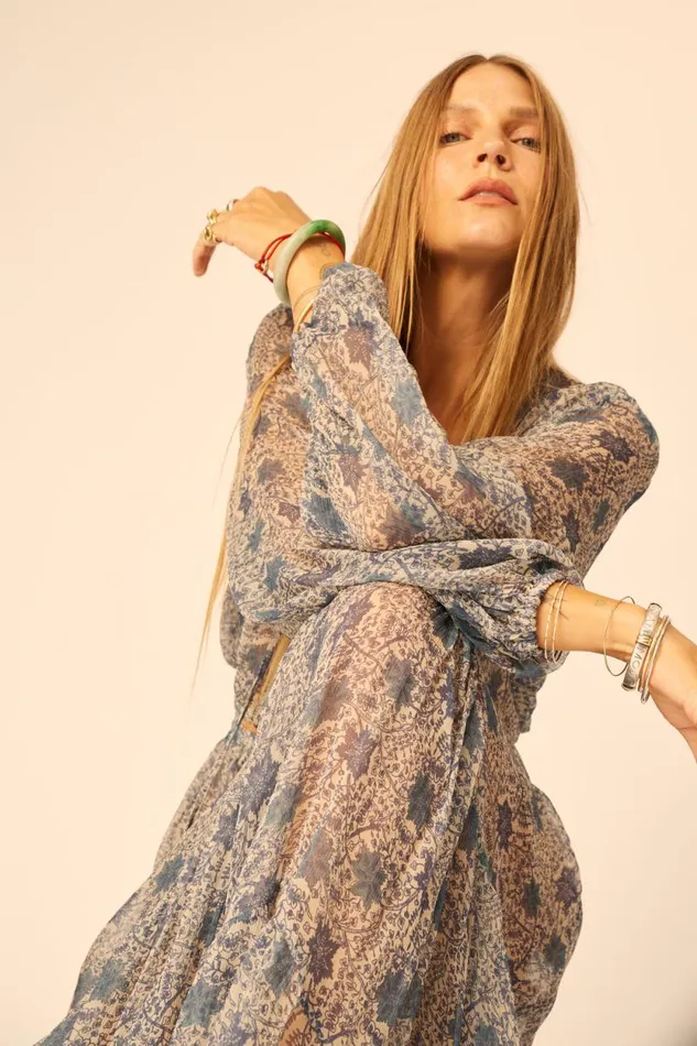 Tops Shop Natalie Martin AMELIA TOP Snowflake Sea