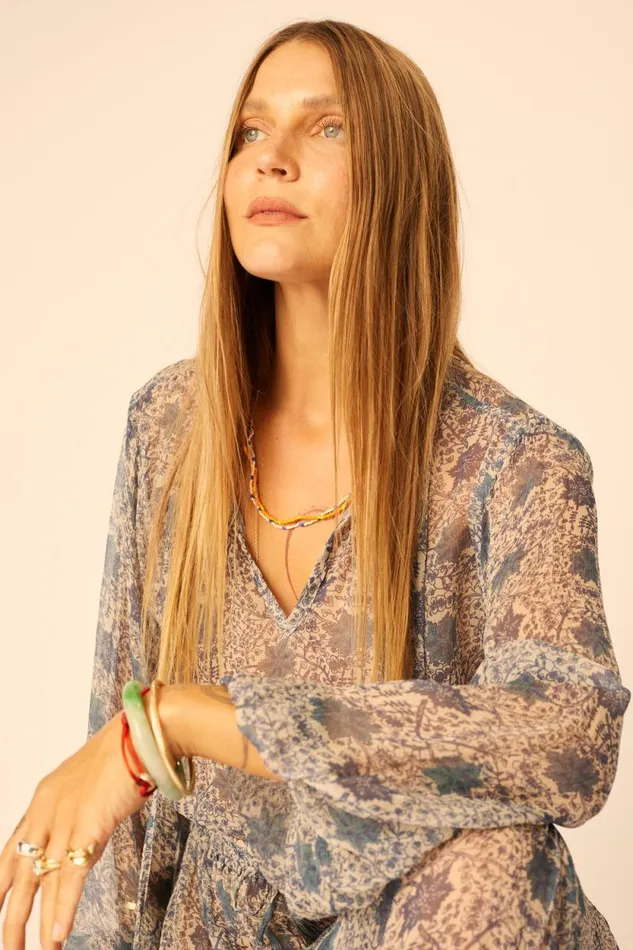 Tops Shop Natalie Martin AMELIA TOP Snowflake Sea