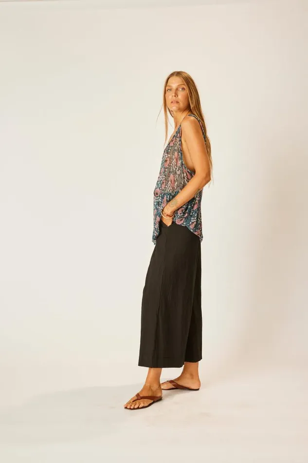Tops Shop Natalie Martin ARIANA TANK Vintage Flowers Indigo