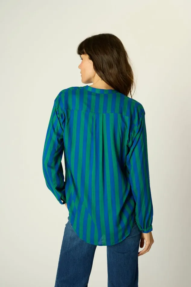 Tops Shop Natalie Martin LESLIE SHIRT Bluegreen Stripe