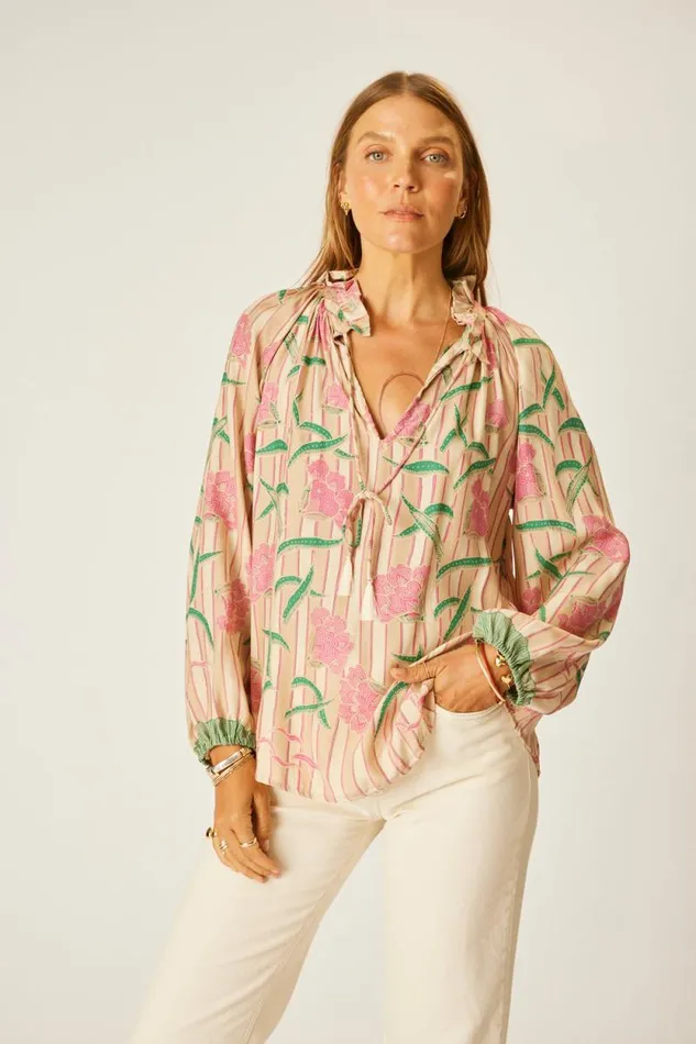 Tops Shop Natalie Martin PENNY BLOUSE Chamomile Rose