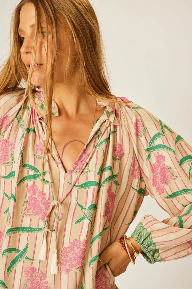 Tops Shop Natalie Martin PENNY BLOUSE Chamomile Rose