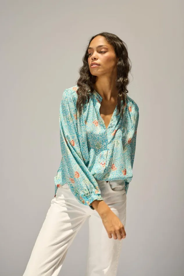 Tops Shop Natalie Martin TOLAN SHIRT Andromeda Turquoise