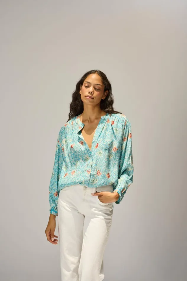 Tops Shop Natalie Martin TOLAN SHIRT Andromeda Turquoise