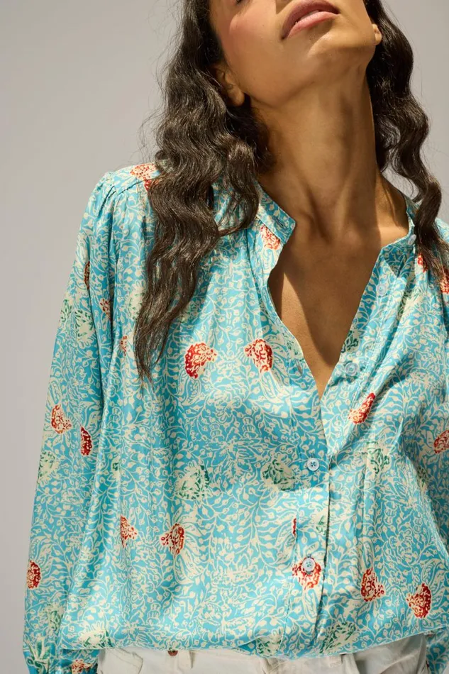Tops Shop Natalie Martin TOLAN SHIRT Andromeda Turquoise