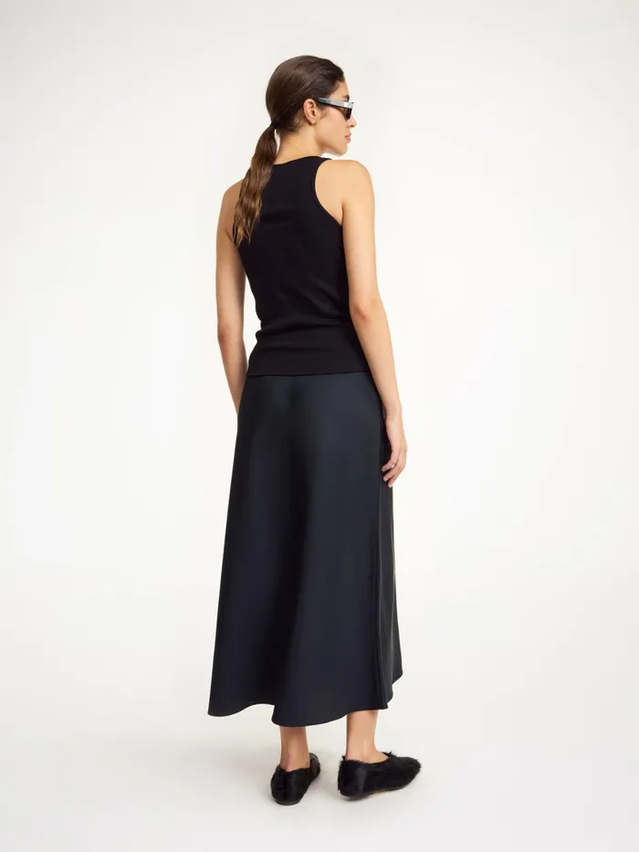 Tops Women By Malene Birger Amani Organic Cotton Tank Top Black