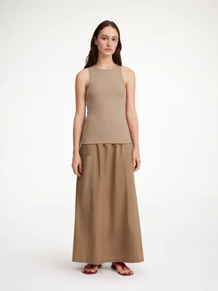 Tops Women By Malene Birger Amani Organic Cotton Tank Top Nomad
