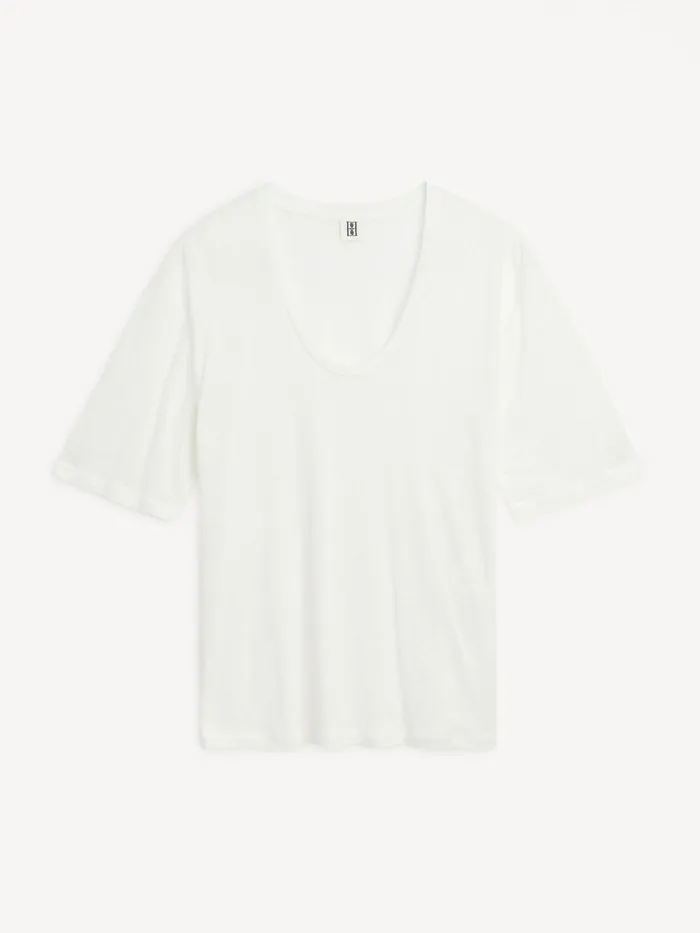 Tops Women By Malene Birger Amaringa Tshirt Soft White Tops Women By Malene Birger Amaringa Tshirt Soft White