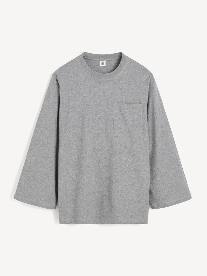 Tops Women By Malene Birger Fayeh Oversized Longsleeve Grey Melange