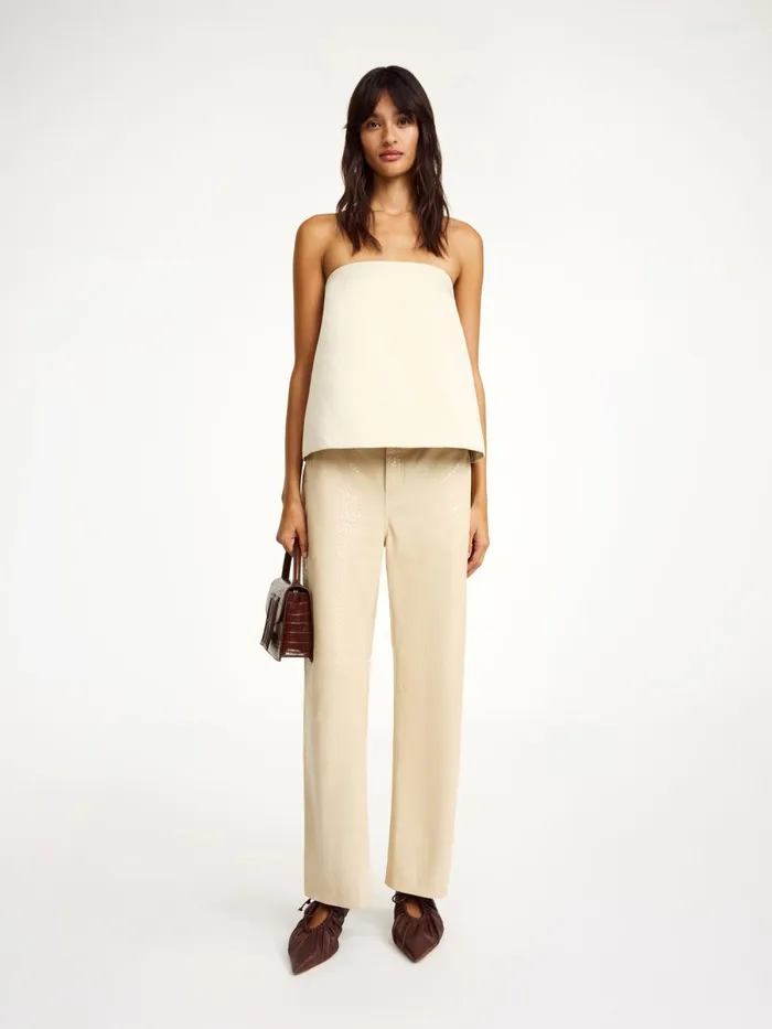 Tops Women By Malene Birger Hermie Top Oyster Gray