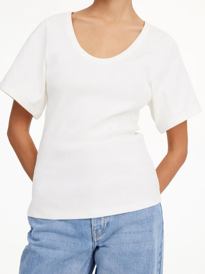Tops Women By Malene Birger Lunai Tshirt Soft White