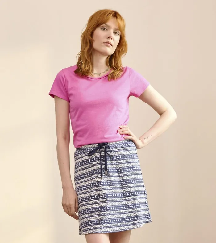 Tops Women Hatley Braided Neck Tee 8211 Phlox Pink