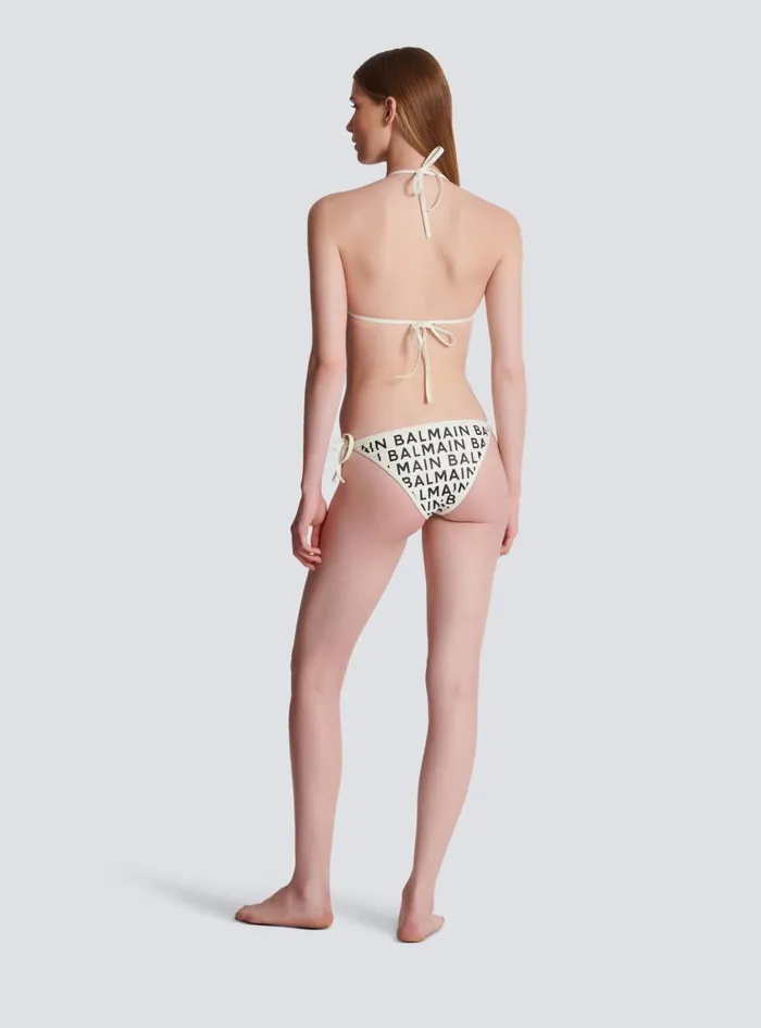 Triangle Bikini Black Women Balmain Swimwear