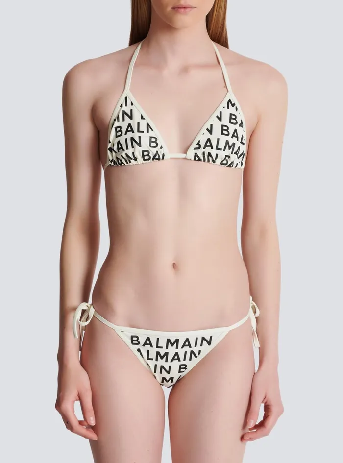 Triangle Bikini Black Women Balmain Swimwear
