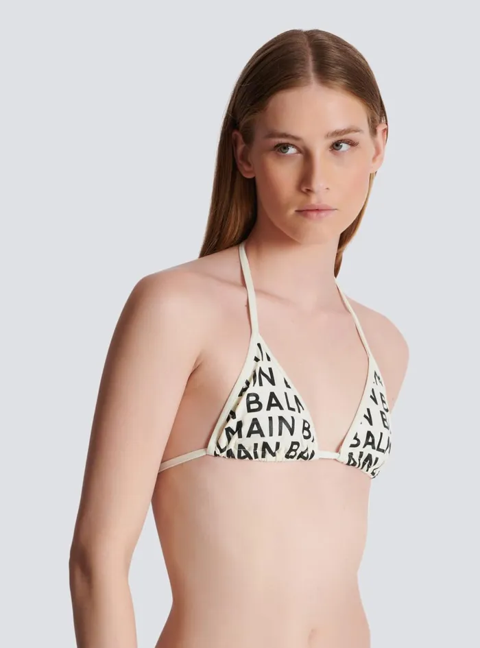 Triangle Bikini Black Women Balmain Swimwear